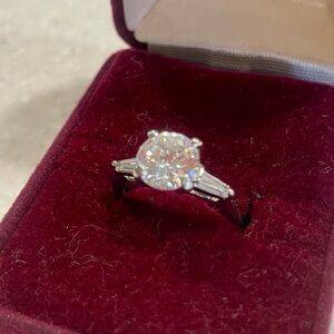 Premier Designs Silver Ring with Clear Gem